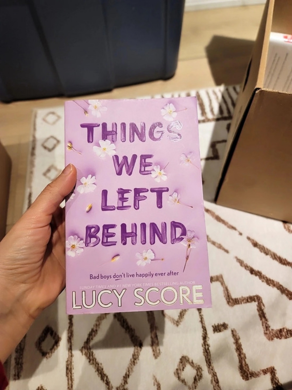 Lucy Score Things We Left Behind Purple Floral